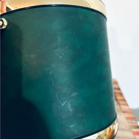 VINTAGE ANTIQUE RETRO ELEGANCE BY KRAFTWARE GREEN GOLD ACCENTS ICE BUCKET - Picture 10 of 11